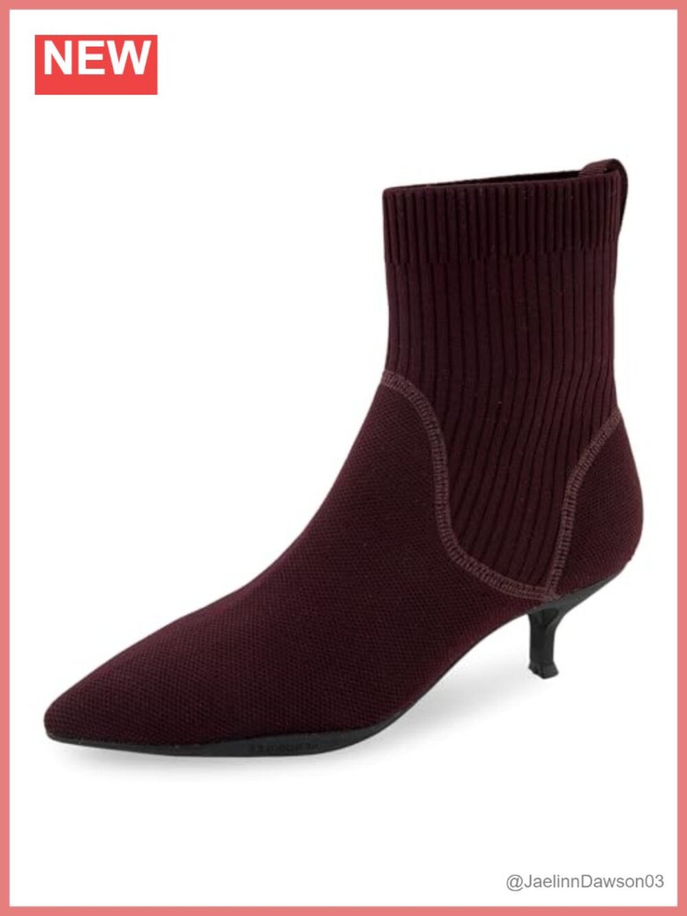 Aerosoles Lanita Women's Stretch Knit Ankle Booties Kitten Heel Pointed Toe Zip
